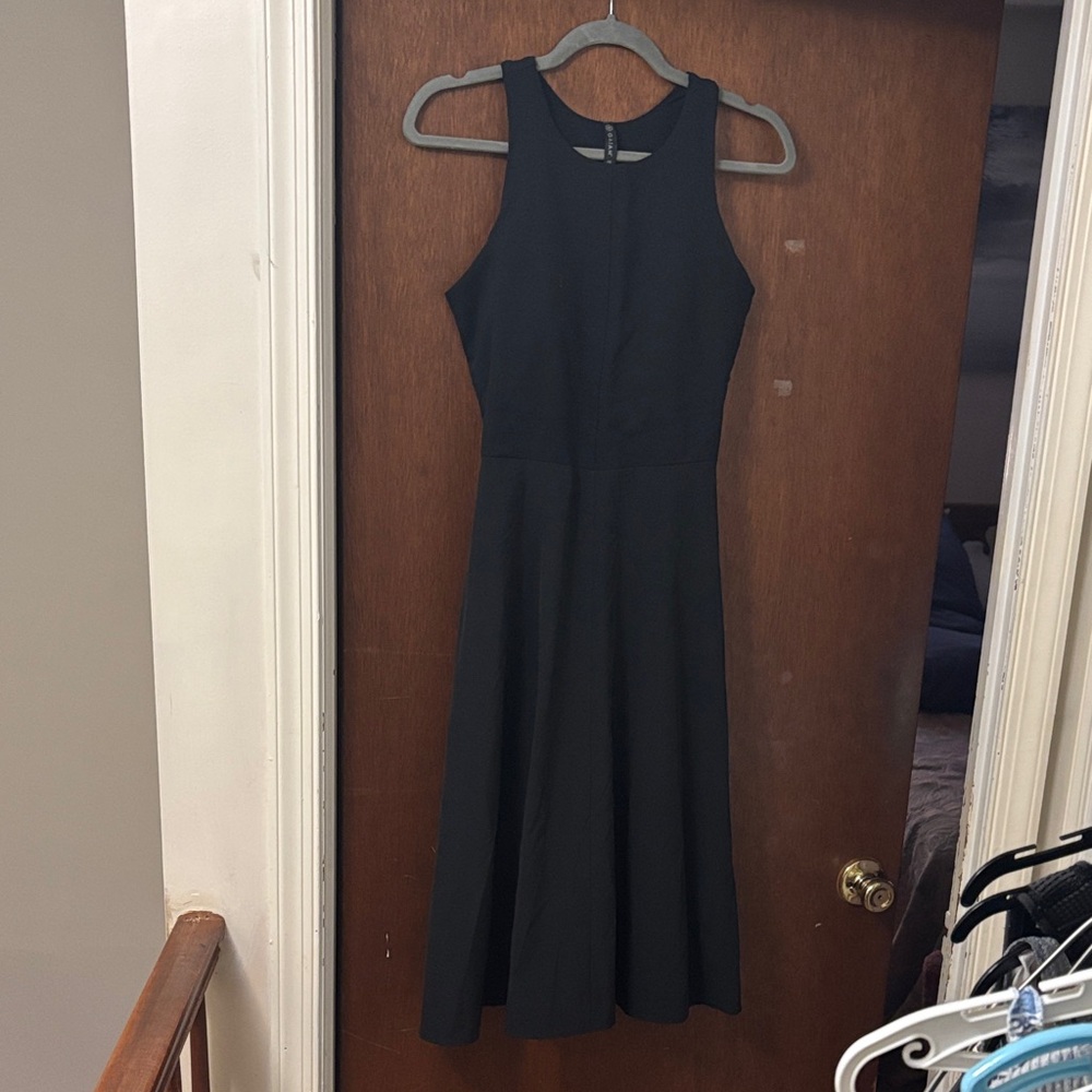 GAIAM Black Sleeveless Athletic Midi Dress